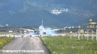 SKY Airlines 737 landing at Salzburg Airport