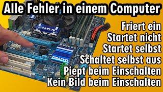 PC schaltet sich selbst aus ️ startet neu ️ friert ein ️ piept beim Einschalten ️ kein Bild