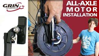 Installation of Grin All Axle Hub Motor on a Thru Axle Fork
