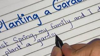 Paragraph on Planting a Garden | English | Short Essay | Handwriting