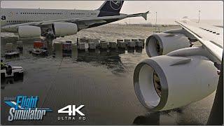 Lufthansa 747-8 Full Flight FRA-LAX | ULTRA Real 4K | A Microsoft Flight Simulator Experience