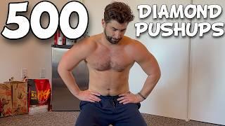 Doing 500 Diamond Push Ups in 1 Workout