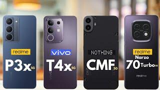 Vivo T4x vs Realme P3x vs Realme Narzo 70 Turbo vs CMF Phone 1 | Under 15K Best Gaming Smartphone 