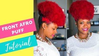Front Afro Puff | Summer Natural Hair Updo | Curly Corner