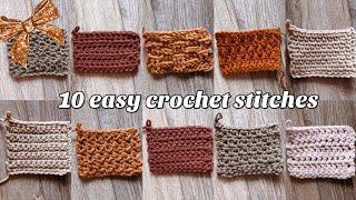 10 CROCHET STITCHES I LEARNED THIS YEAR (Easy & Beginner Friendly) | 10TH DAY OF KRYSMAS