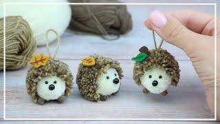 Удивительно ЛЕГКО и БЫСТРО делать этого Милого ЕЖИКА из Ниток / Cute Pompom Hedgehog Easy making