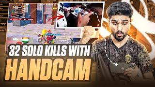 32 SOLO KILLS WITH HANDCAM BY GodL LoLzZz | FIRST HANDCAM HIGHLIGHT