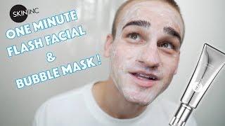 1 MINUTE FLASH FACIAL & BUBBLE MASK BY SKIN INC?! WHAT! | Everett Williams