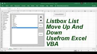 Listbox List Move Up And Down Userform ExcelVBA