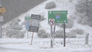 Travelers head to Sierra to take in snow from storm