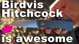 The Birdvis Knives Hitchcock frame lock midtech is awesome. Also Knife Review