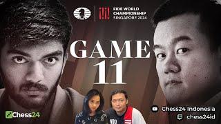 LIVE KEJUARAAN DUNIA CATUR FIDE 2024 | GUKESH VS DING | GAME 11