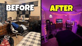 Transforming my MESSY Room Into My Dream Room!!! (Halloween Edition)