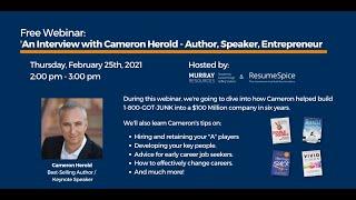 An Interview with Cameron Herold – CEO Whisperer, Best-Selling Author, & Keynote Speaker