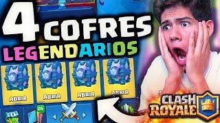 ¡TENGO 4 COFRES LEGENDARIOS! Lo MÁS ÉPICO de Clash Royale - [ANTRAX]