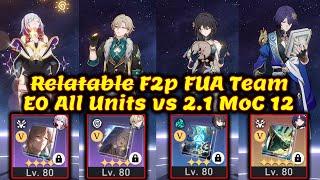 F2P Aventurine Topaz Ratio Follow-up Team in 2.1 MoC 12 vs Cocolia (3 Cycles) | Honkai: Star Rail