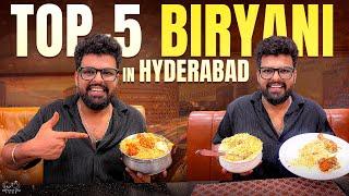 Top 5 Biryani In Hyderabad || Hyderabadi Biryani || Rahul || Rohith Pasupuleti || Infinitum Food