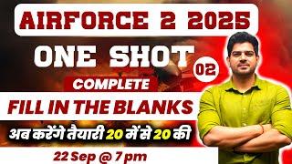 English AIRFORCE 2/2025 COMPLETE Fillups  MARATHON |Airforce English 2025 By Sanjeev Thakur Sir