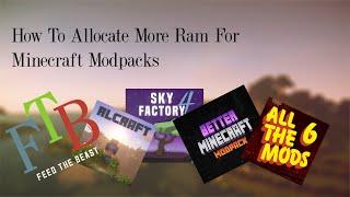 How to allocate ram for a Minecraft Modpack (2023)