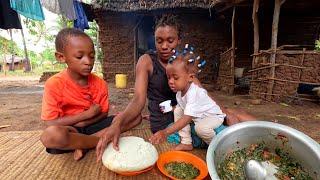 A Very Beautiful Rainy Day In Our African Village #cooking Most Organic Village Food For Dinner