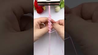 Double bead knitting method, pure hand-woven rope hand-woven hand-woven teaching, hand-woven han