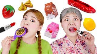 Edible Lipstick Candy Chocolate Makeup Challenge 하이유의 초콜릿 화장품 챌린지 | HIU 하이유