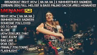 BREAKBEAT RIGHT NOW X SUMMERTIMES SADNES TERBARU 2024 FULL MELODY & BASS PALING GACOR #REQ MENANG123