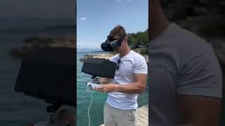 Fifish V-EVO underwater drone, diving with VR goggles, adventures in the crystal Adriatic sea