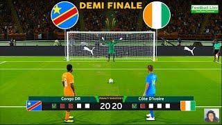 RD Congo  Côte d'Ivoire - Penalty Shootout 2024 | Demi Finale Coupe d'Afrique des Nations 2023 |PES