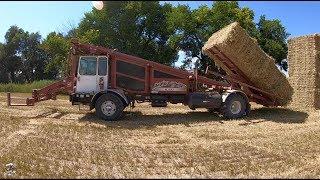 Raking, Baling and Stacking Hay near Torrington Wyoming