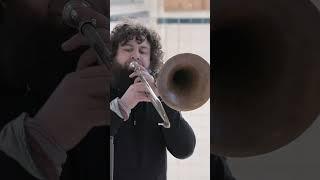 Amazing echo as musician plays Trombone in empty Aberdeen Swimming Pool for Jazz Festival #shorts