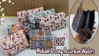 DIY Cara Membuat Dompet/Medium & Long Accordion Wallets Tutorial & Pattern