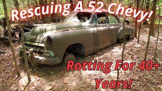 Rescuing a 1952 Chevy From The Woods. Sitting 40 Plus Years!!