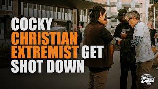 Cocky Christian Extremist Get Shot Down - Street Dawah - Sydney Australia