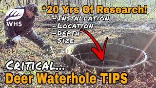 Critical Tips For Installing Deer Waterholes