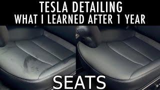 HOW TO CLEAN A TESLA SEAT LOOKS BRAND NEW AFTER 1 YEAR