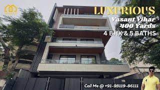 VASANT VIHAR LUXURY PROPERTY | BHK HOUSE IN SOUITH DELHI | 400 YARDS PROPERTY IN SOUTH DELHI #URE