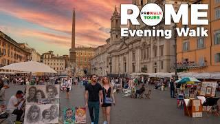 Rome, Italy - Most Beautiful Sites Evening Tour - 4K 60fps