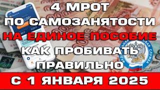 4 МРОТ по самозанятости на Единое пособие Как пробивать правильно