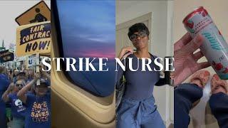 DITL CALIFORNIA STRIKE NURSE | COME WITH ME ON MY FIRST STRIKE | PAY | MEAN NURSES & MORE