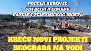 Beograd na vodi počelo rušenje šetališta između Gazele i Železničkog mosta ograđen budući muzej NOVO