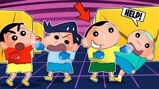 Shinchan Playing 2v2 Punch Fight In Block Dash Teams  | Shinchan Stumble Guys | Funny Game 