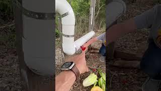 PVC Rain water gutter system and feeders for chicken coop #viral