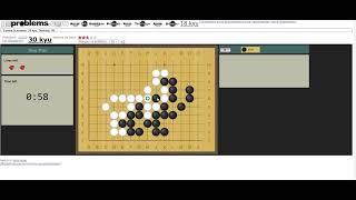 Day 21 - 25k - 15k against the watch Igo Weiqi Baduk Tsumego