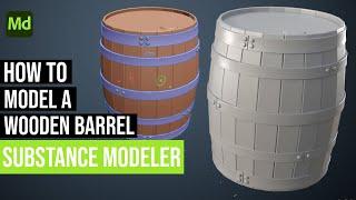 Creating a wooden barrel using Substance 3D Modeler