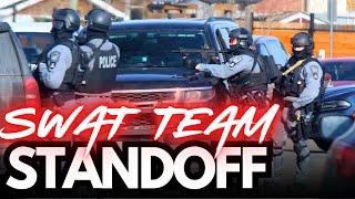 SWAT STANDOFF. Southgate. ACTIVE SHOOTER. Police. ARMED SUSPECT. Detroit. LIVE.