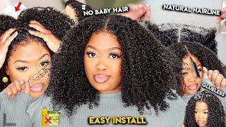 NO ONE WILL KNOW ITS A KINKY CURLY WIG | No Lace No Glue NO BABY HAIR | EASY Install | UNICE