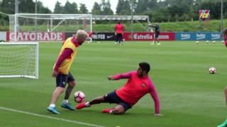 Messi humilie Suarez à l'entrainement !