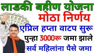 लाडकी बहीण योजना | एप्रिल हप्ता वाटप सुरू | ladki bahin yojana | ladki bahini yojana online apply