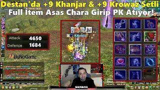 SERBOZ - Destan'da +12 Khanjar & +9 Krowaz Setli Full İtem Asas Chara Girip PK Atıyor! Knight Online